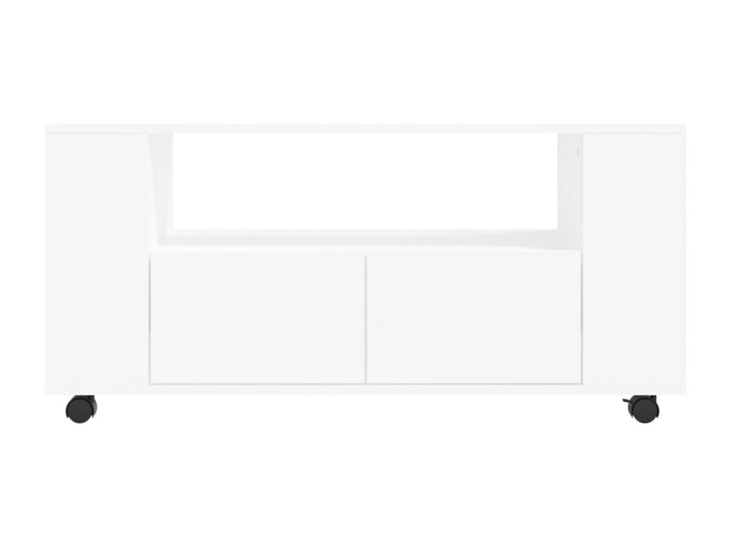 Meuble TV blanc 102x34.5x43 cm bois d'ingénierie UZYR16289