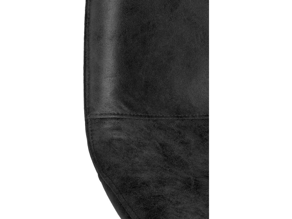 chaise salle à manger - Similicuir vintage / Métal - Noir - Lumenao CKFW24719