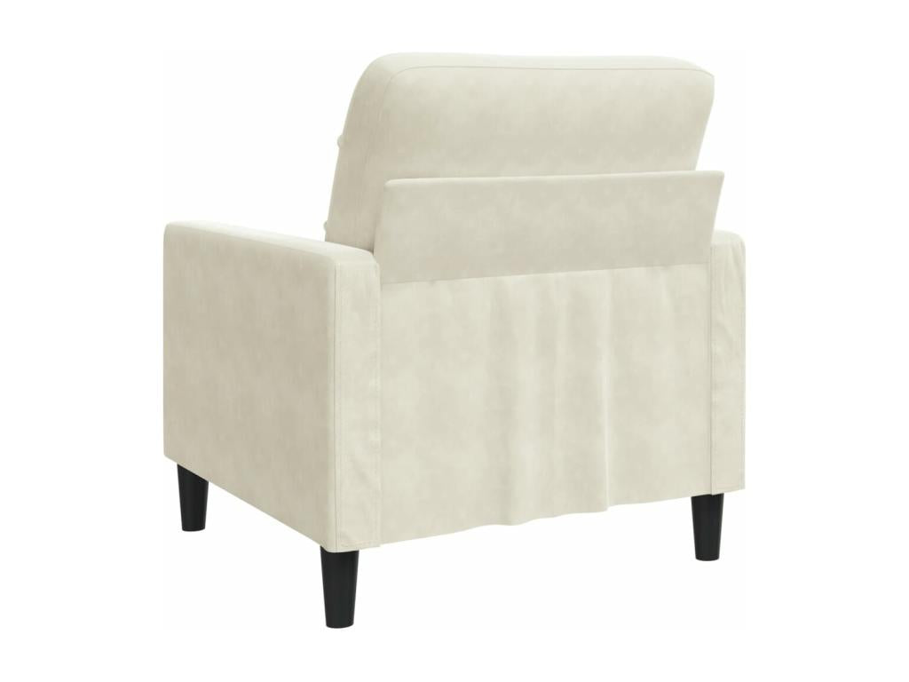 Fauteuil Crème 60 cm Velours QLGW32068
