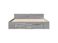 Cadre de lit à tiroirs Lumenao gris 150x200 bois d'ingénierie LHGG65696