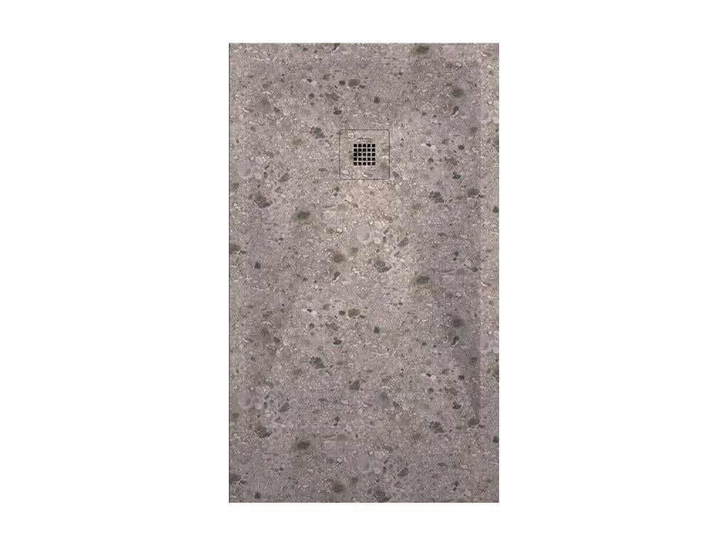 Ventoriq Beige shower tray with smooth finish, Ventoriq 3D colored grid - 160x80 cm KVFN16407