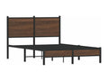 Cadre de lit en métal sans matelas chêne marron 120x200 cm CVLN09593