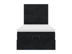 Cadre de lit ottoman avec matelas noir 80x200 cm velours PIEE67078