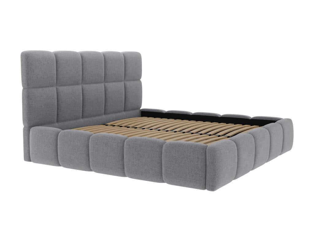 Storage bed 160x200 cm - Textured fabric - Grey - Boislis BTXW67855