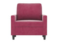 Fauteuil Rouge bordeaux 60 cm Velours PNEA29254