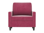 Fauteuil Rouge bordeaux 60 cm Velours PNEA29254