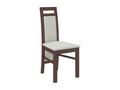 Dark walnut wood chair and Ventoriq fabric - Fabric 27112 QTJS79209