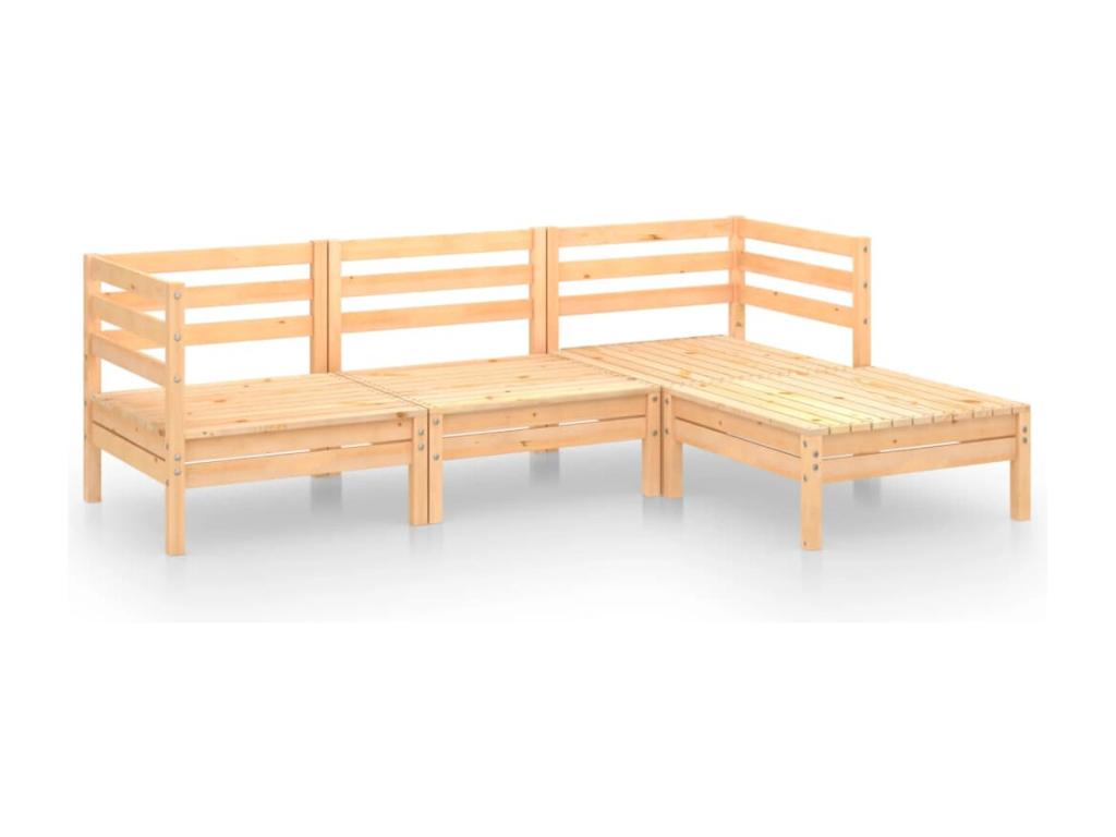 Salon de jardin 4 pièces Bois de pin massif YSCL39020