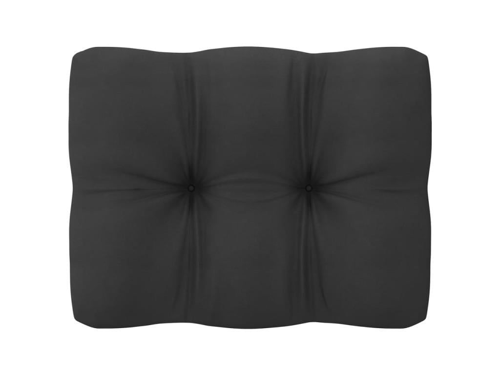 Salon de jardin 7 pcs avec coussins Noir Bois de pin massif 8 LQGM97903