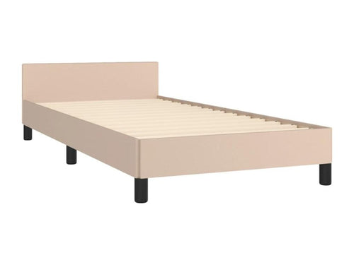 Bed frame with headboard, Cappuccino color, 80x200 cm, Faux leather, PYEY29618