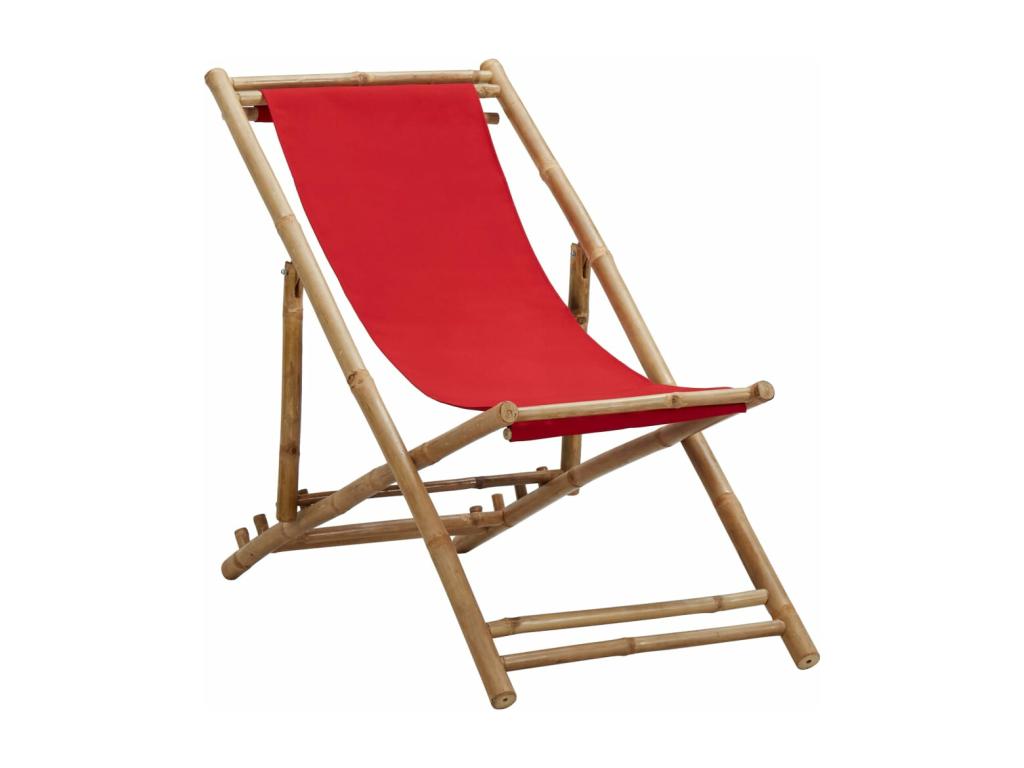 Chaise de terrasse Lumenao et toile Rouge OFKC37200