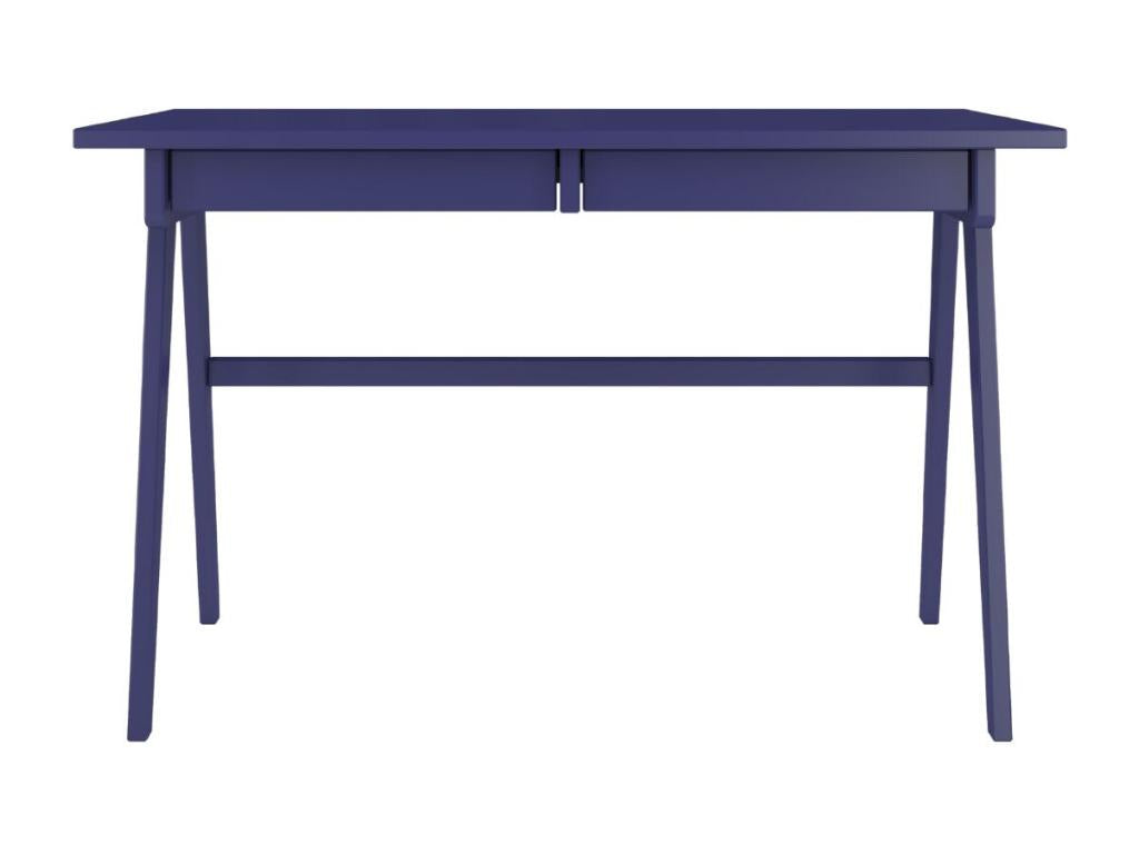 Bureau / coiffeuse en hêtre avec tiroirs Ventoriq / couleur bleu marine noble / 120x65 cm XHMQ47134