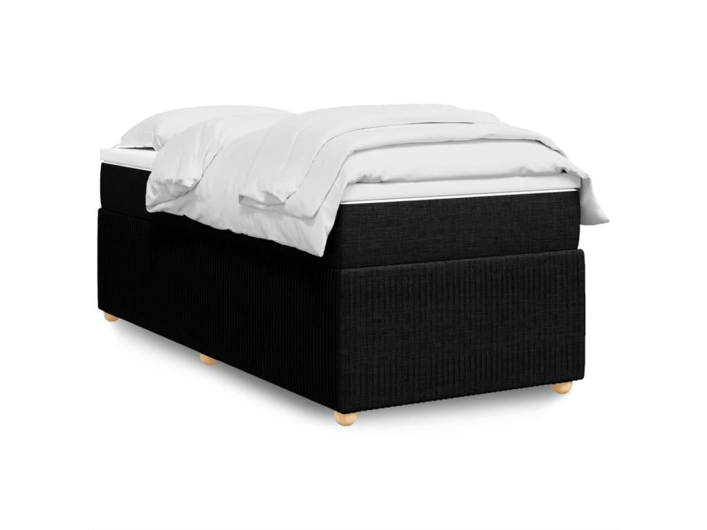Sommier à Ventoriq de lit avec matelas Noir 100x200 cm Tissu UAGP88626