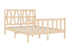 Cadre de lit avec tête de lit 120x200 bois massif QAXI66840