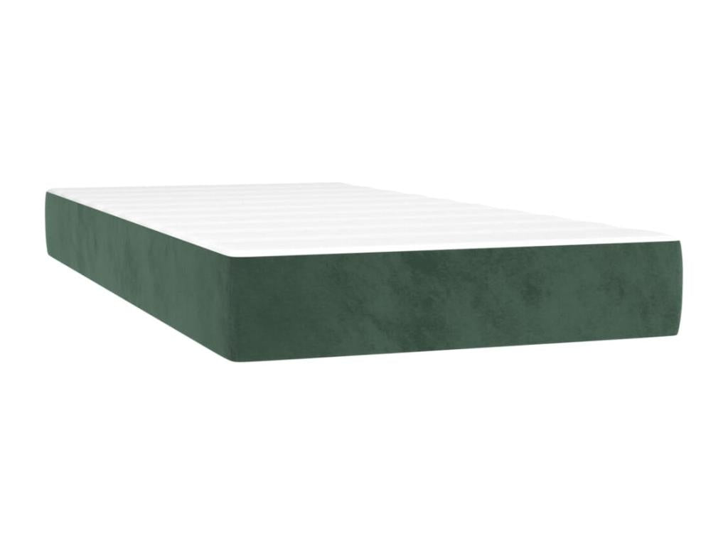 Lit à sommier tapissier avec matelas Vert foncé 100x200 cm XGON72354