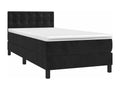 Sommier tapissier avec matelas et LED Noir 100x200 cm Velours KLZW54032