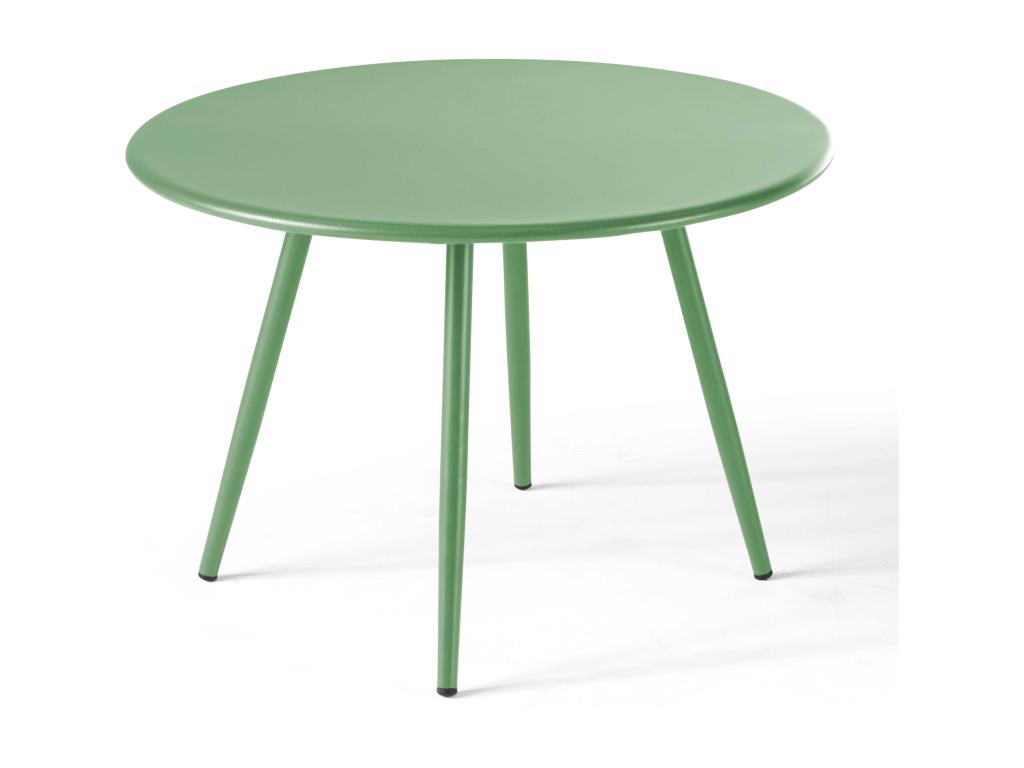 Set of 2 Ventoriq SOAP33734 green steel garden coffee tables