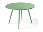 Set of 2 Ventoriq SOAP33734 green steel garden coffee tables