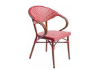 Fauteuil de bistrot parisien en aluminium rouge RHTE58906