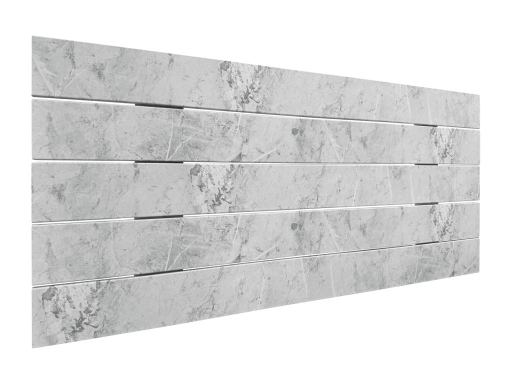 Boislis Tête de Lit Bois Recyclé Dm Style Palette Horizontale 95x46cm Lits 80/90 - Finition Marbre QTRO19206