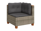 Salon de jardin avec coussins 10 pièces gris résine tressée CUTF87839