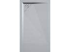 Grey 7035 smooth wood-effect shower tray with colored grate - 140x80 cm VUCX56266