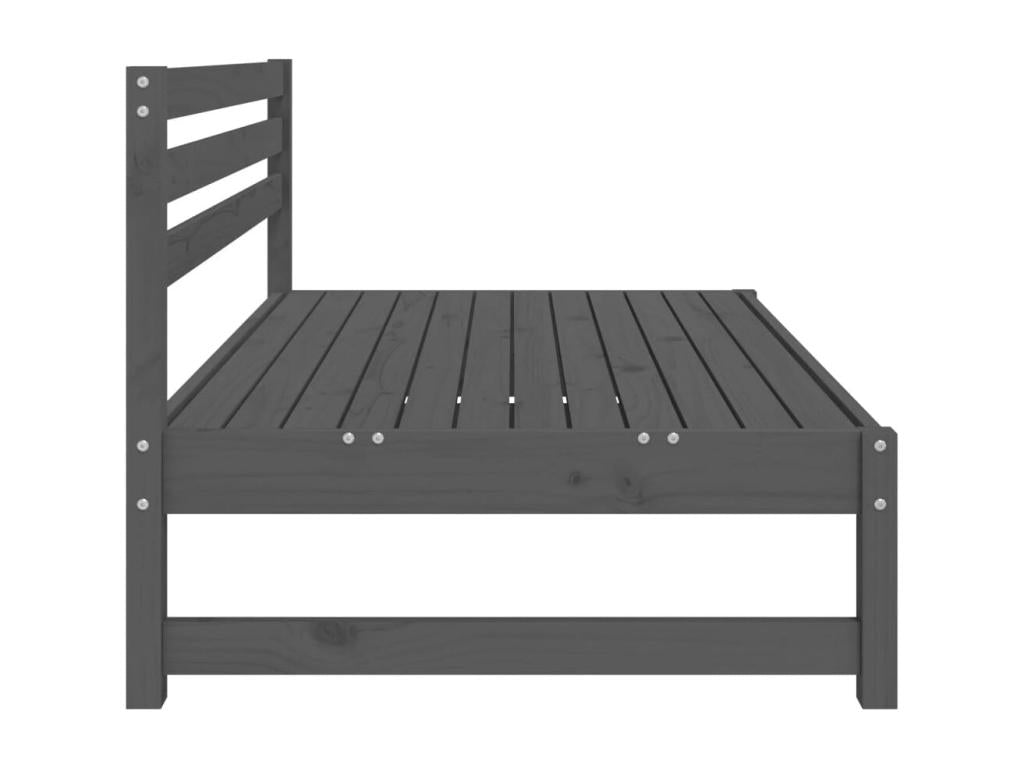Canapé central de jardin gris 120x80 cm bois de pin massif XCMV88418