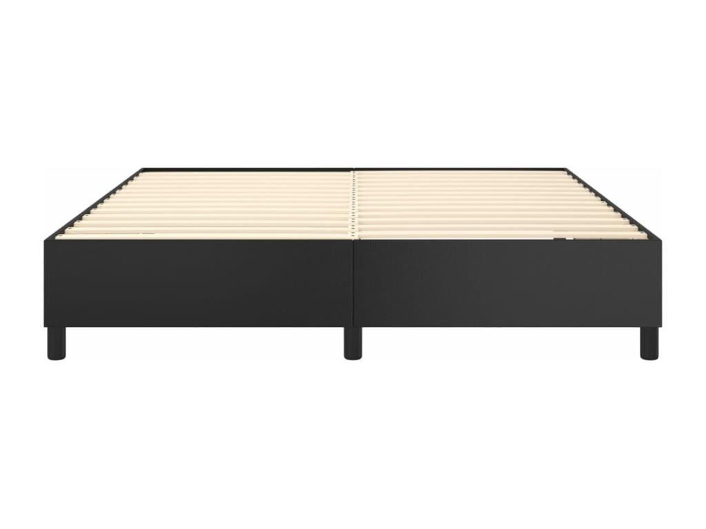 Cadre de lit sans matelas noir 160x200 cm similicuir QPVM11478