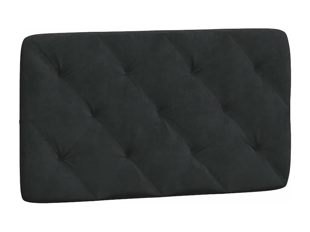 Lit avec matelas noir 90x190 cm velours IAFT02476