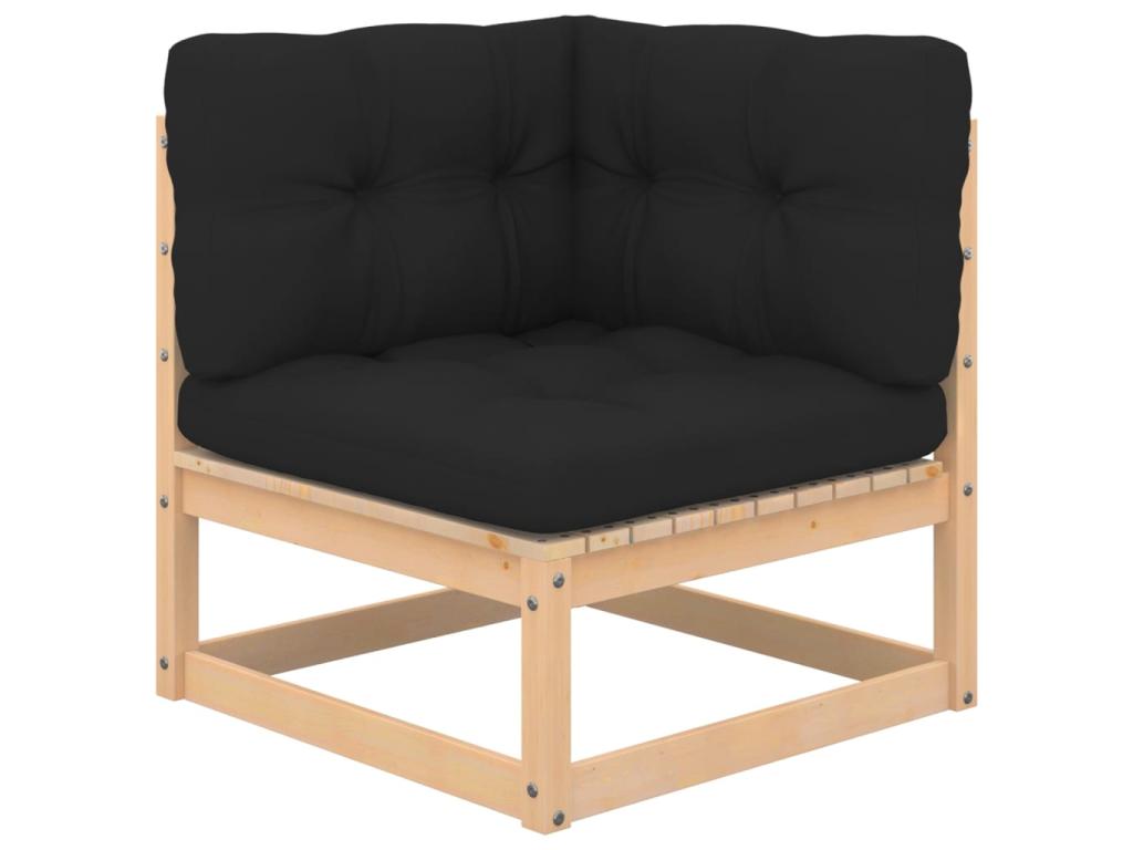 Salon de jardin 7 pcs avec coussins Bois de pin solide 8 DXHE94239