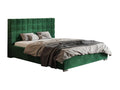 Boislis Lit 140x200 adulte avec Rangement Noris - Lit double Lit rembourré avec Tete de Lit - Velvet Vert Amor Velvet 4311  LPEY36235