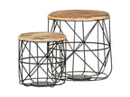 Coffee tables, 2 pcs, solid mango wood, GFAH63408