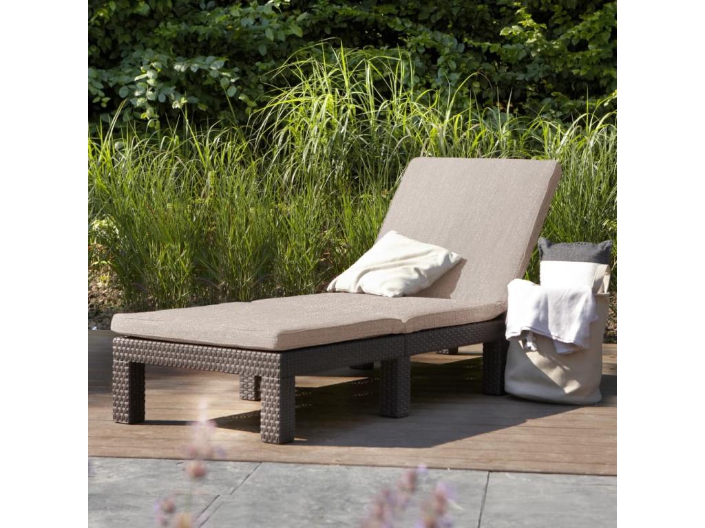 Ventoriq Brown Chaise Lounge with Cushion OYSG14027