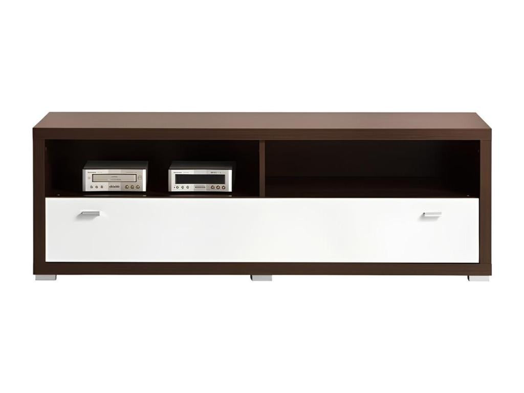 Lumenao complete living room set in dark oak and white - WITH BOOKCASE CBFN62644