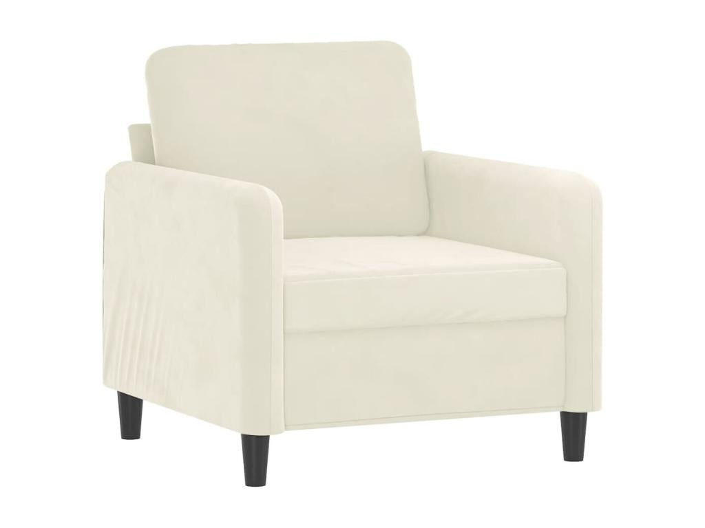 Ensemble de canapés 3 pcs crème velours TOMJ91851