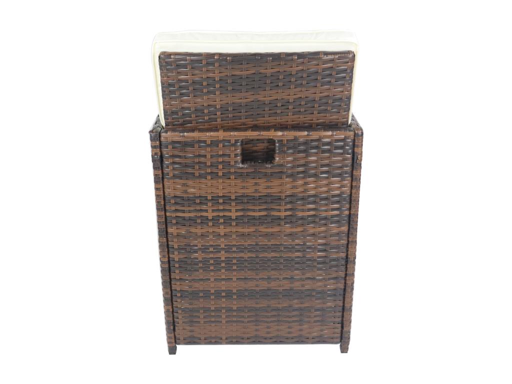 Lumenao 9-pièces salon de jardin salon de jardin verre table chaises rotin Lumenao AYAJ33072