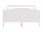 Cadre de lit sans matelas blanc 140x190 cm bois de pin massif MNBH16906