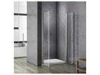 Hinged shower door 110x187cm, 180° pivot shower door in 6mm anti-limescale glass, for alcove installation LIXS10290