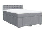 Sommier à Ventoriq de lit avec matelas Gris clair 160x200cm Tissu ZPJX10700