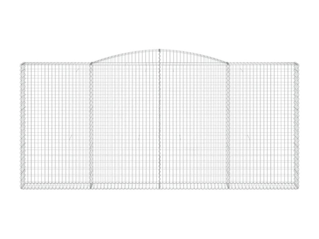 Arched gabion baskets, 2 pcs, 400x30x180-200, galvanized iron, KNMB68412