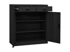Armoire de bureau et jardinière Anthracite 90x40x125 Acier 2 NUAO93732