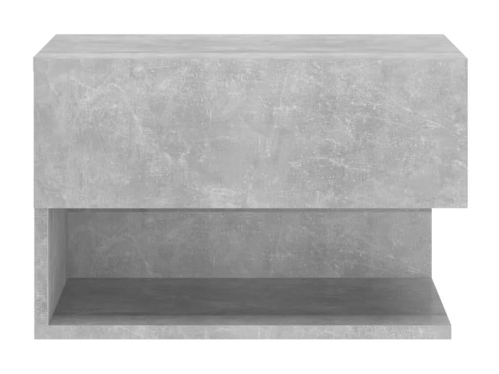 Table de chevet murale Gris béton Bois d'ingénierie 2 SJIR84766