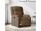 Fauteuil inclinable de massage électrique marron tissu EUEU76750
