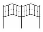 Tête de lit métal noir 135cm GLIW89375