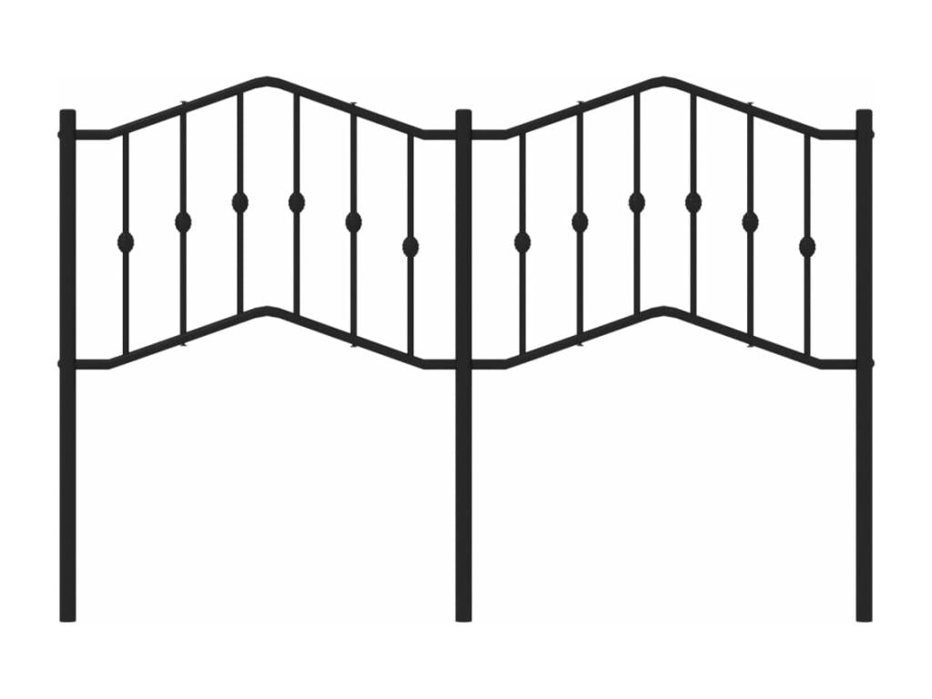 Tête de lit métal noir 135cm GLIW89375