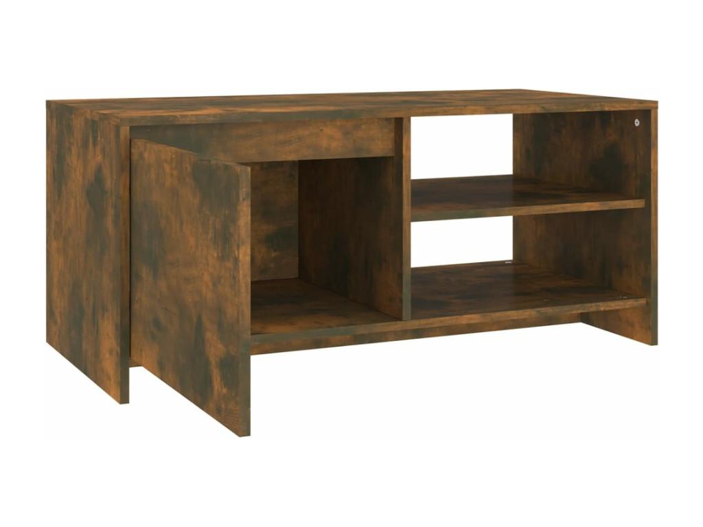 Table basse Chêne fumé 102x50x45 cm Bois d'ingénierie IMEX64029