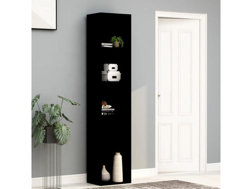 Black bookcase 40x30x189 cm Engineered wood FGGK31354