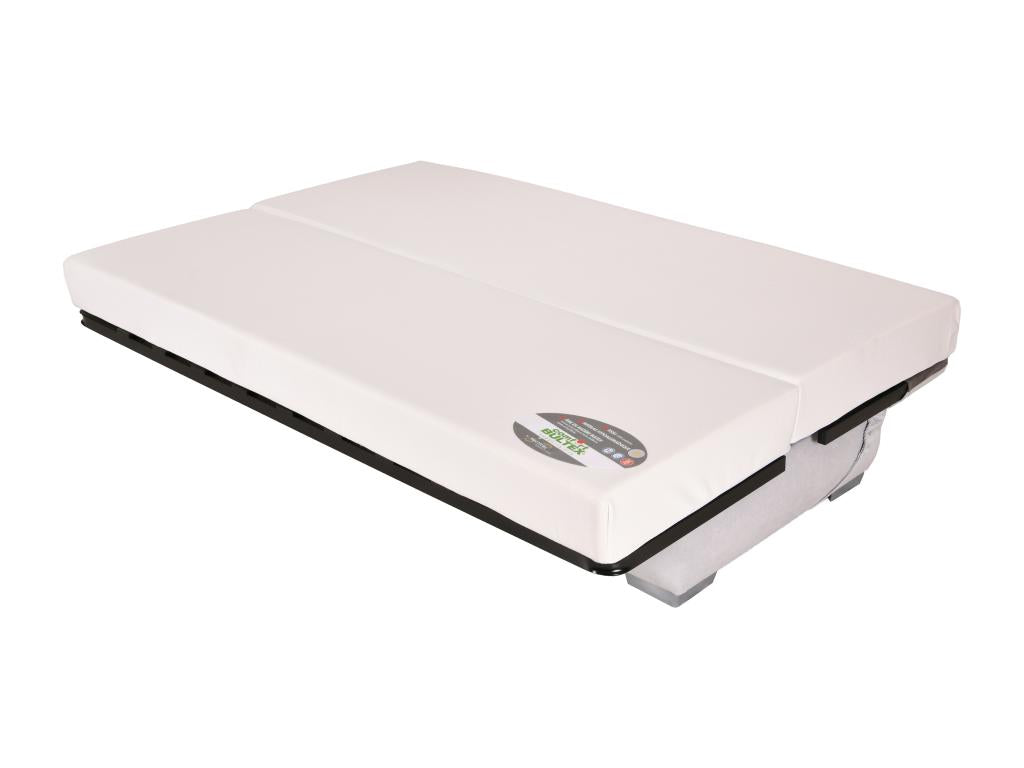 Canapé clic clac tissu avec rangement matelas Ventoriq 14cm Bakoa 193cm-Couleur Marron clair XIUQ61596