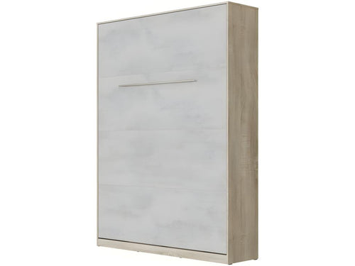 Armoire Lit escamotable 140x200cm Lit Rabattable Lit Mural Lumenao Vertical Chêne Lumenao/Béton EKMT01279
