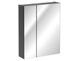 Armoire de salle de bain avec miroir murale - Gris diamant - L60-H75-P16 - Lumenao GSNG58184